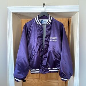 VTG Dunbrooke Bomber Jacket, Purple Satin Coca-Cola, Welchs Grape, Streetwear, L